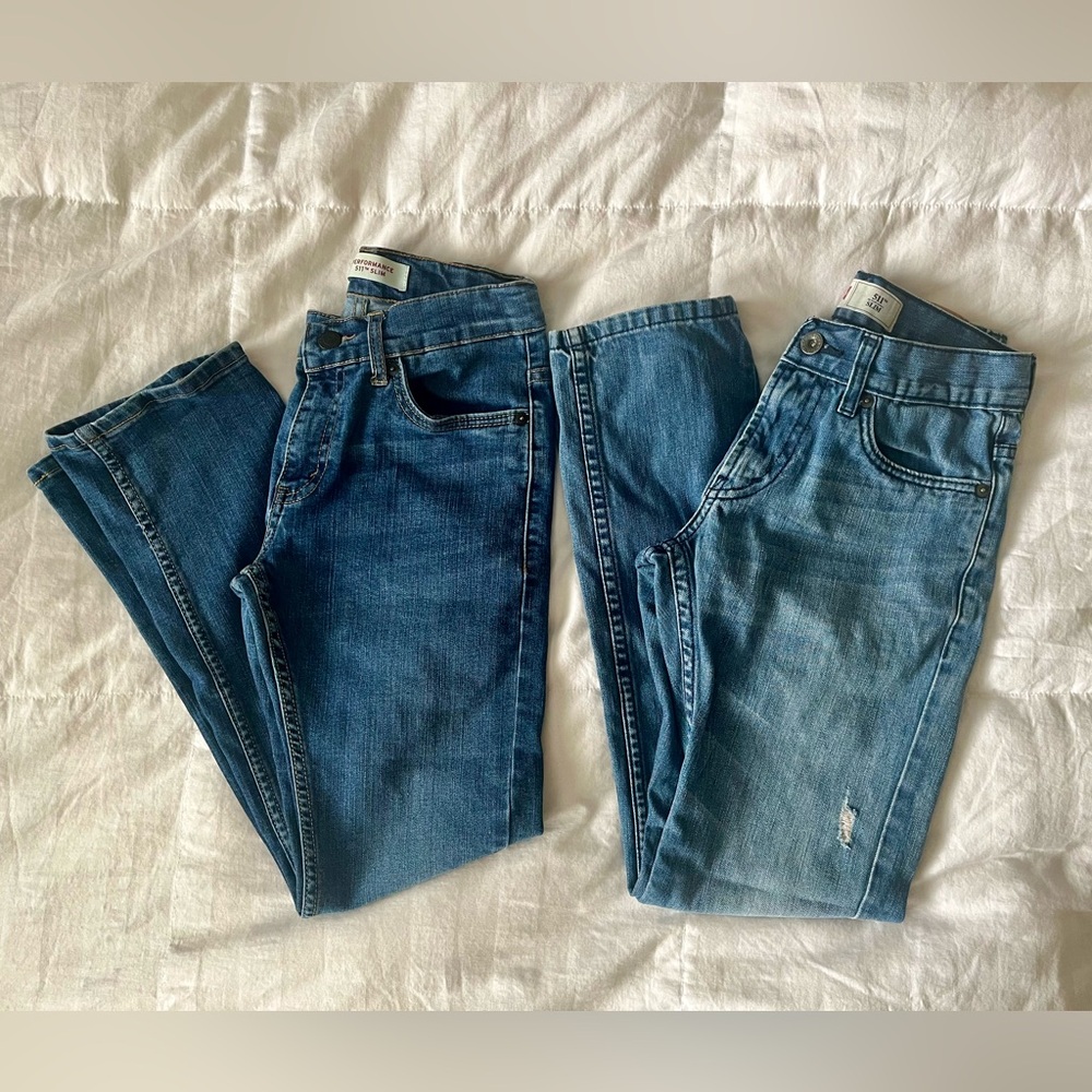 Boys Levi's 511 Slim Set of Blue Jeans Sz 12 Regular